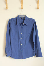 Gap Blue Button Up Shirt with Collar | M
