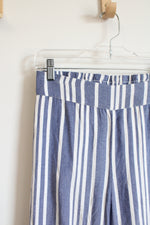 Express Blue and White Striped Pants | XS