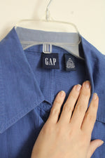 Gap Blue Button Up Shirt with Collar | M