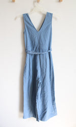 Shinestar Blue Linen Blend Jumpsuit | Youth L