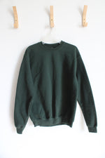 Gildan Heavyweight Emerald Green Crewneck Sweatshirt | Youth XL