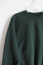 Gildan Heavyweight Emerald Green Crewneck Sweatshirt | Youth XL