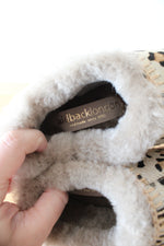 Laid Back London Fuyu Crochet Leopard Print Slippers | Size 36
