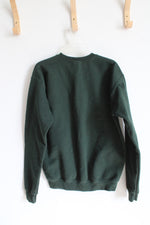 Gildan Heavyweight Emerald Green Crewneck Sweatshirt | Youth XL