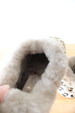 Laid Back London Fuyu Crochet Leopard Print Slippers | Size 36