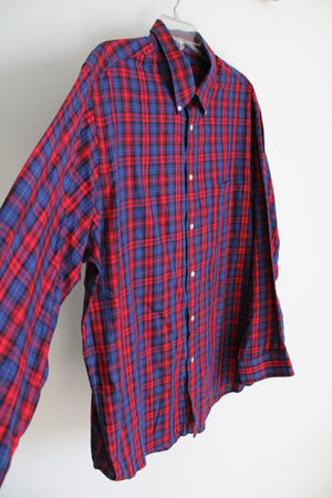 Arrow Regular Fit Blue Red Plaid Shirt | XL