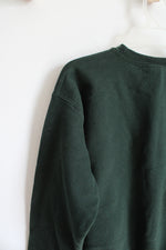 Gildan Heavyweight Emerald Green Crewneck Sweatshirt | Youth XL