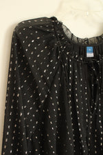 Old Navy Black and Silver Metallic Sheer Dress | XL