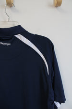 Slazenger Navy & White Polo Shirt | M