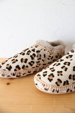 Laid Back London Fuyu Crochet Leopard Print Slippers | Size 36