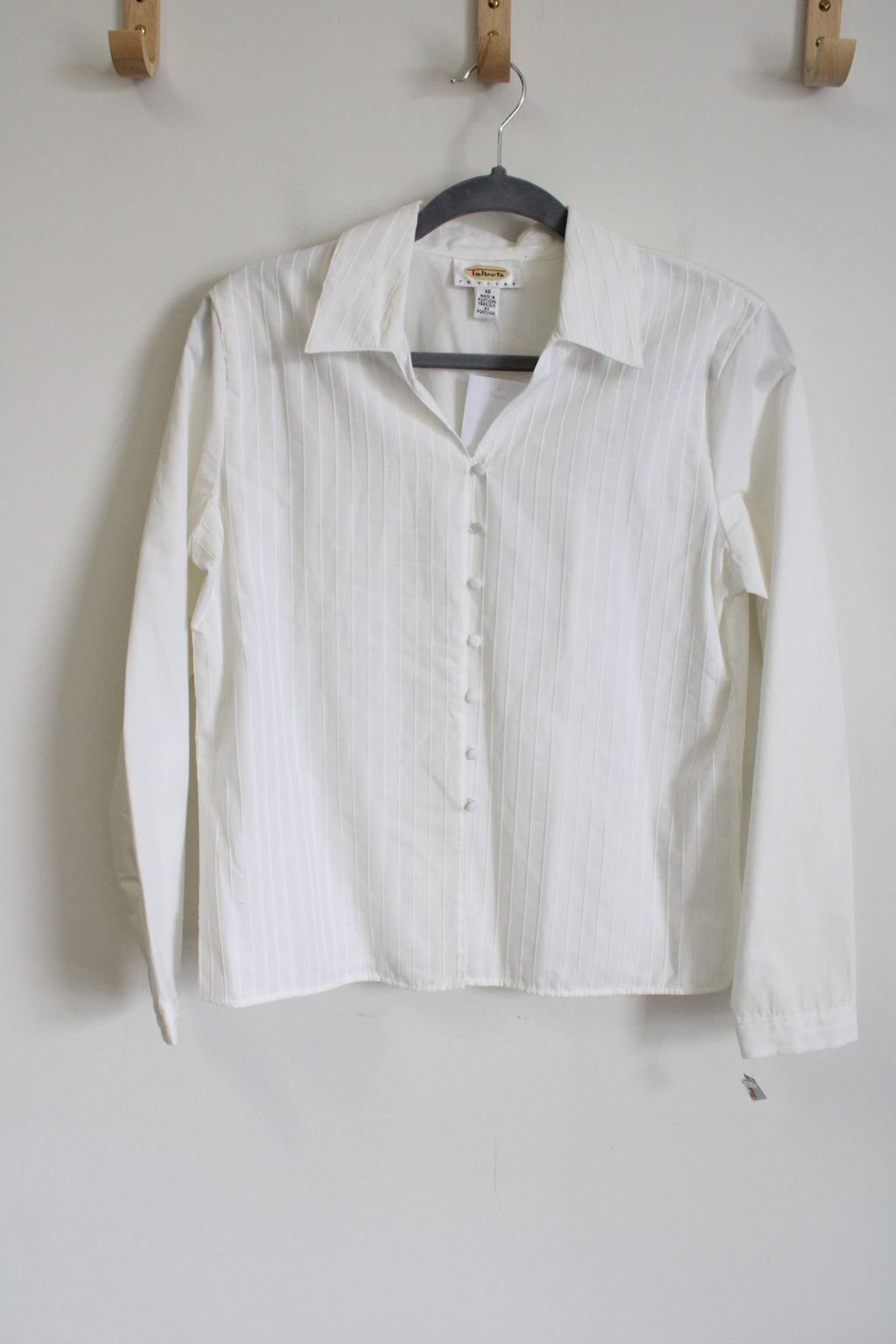 NEW Talbots White Button Down Shirt | 10 Petite