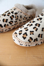 Laid Back London Fuyu Crochet Leopard Print Slippers | Size 36