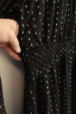 Old Navy Black and Silver Metallic Sheer Dress | XL