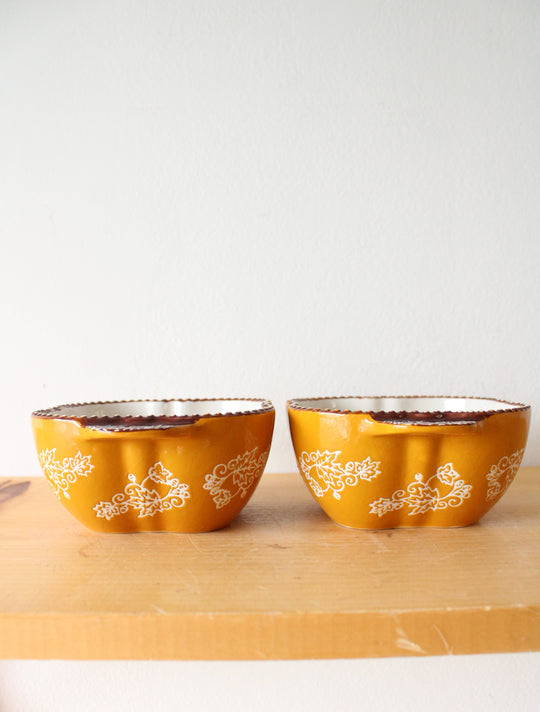 Temptations By Tara Gold Floral Lace Small Bowls | Set Of 2