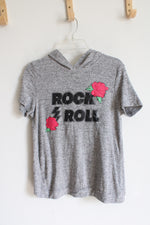 Extremely Me! Gray Rock & Roll Rose Hooded Shirt | Youth 14/16