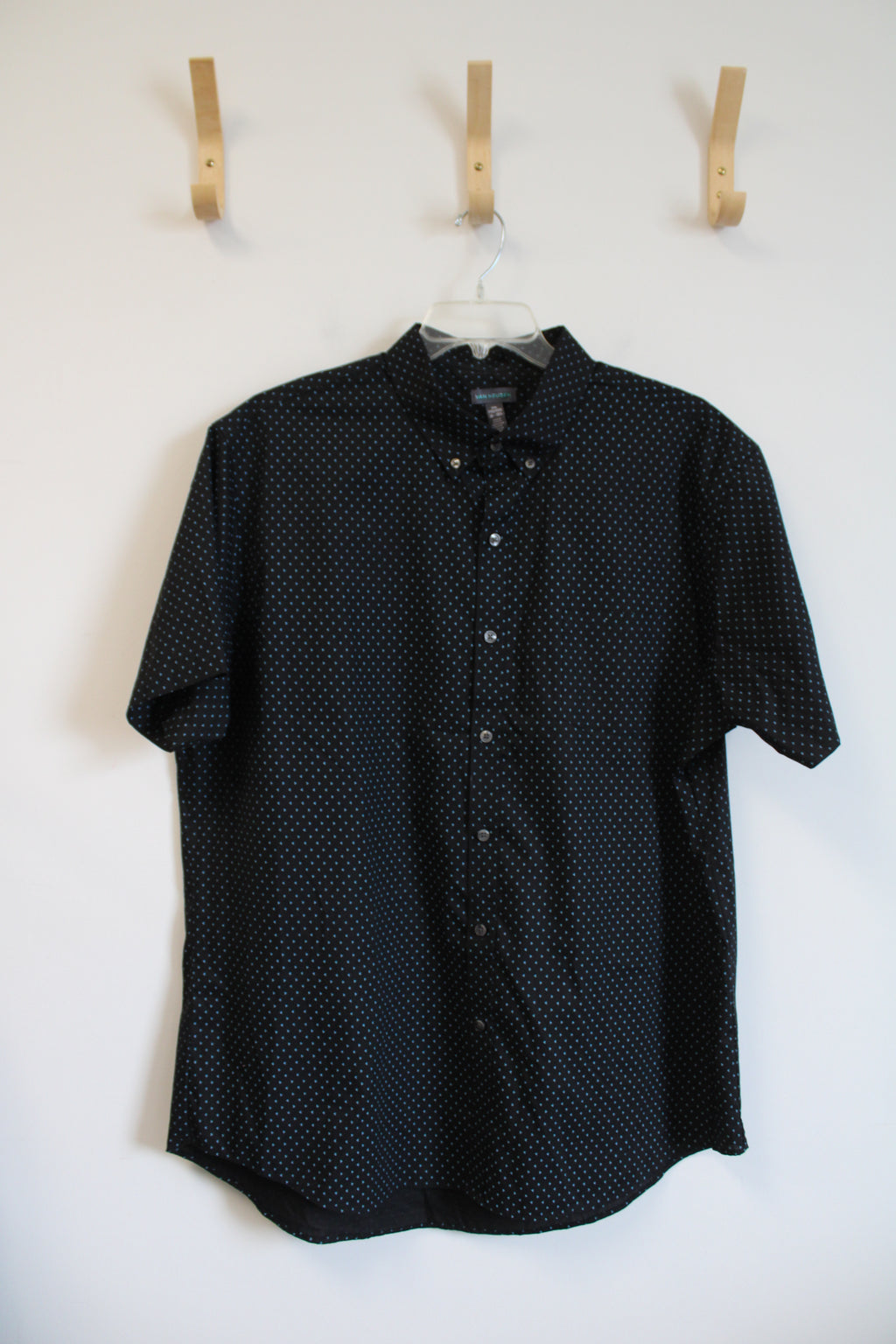 Van Heusen Navy & Blue Triangle Button Down Shirt | XXL