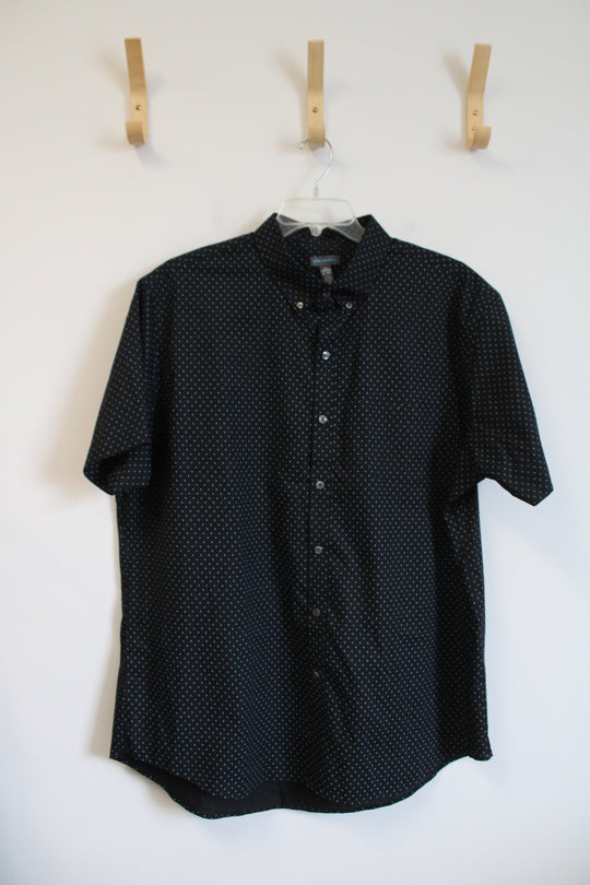 Van Heusen Navy & Blue Triangle Button Down Shirt | XXL