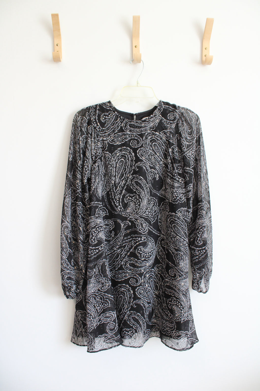 NEW Calvin Klein Black & White Paisley Patterned Dress | 4