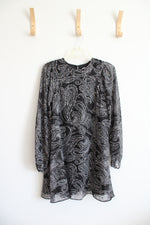 NEW Calvin Klein Black & White Paisley Patterned Dress | 4