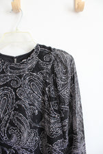 NEW Calvin Klein Black & White Paisley Patterned Dress | 4