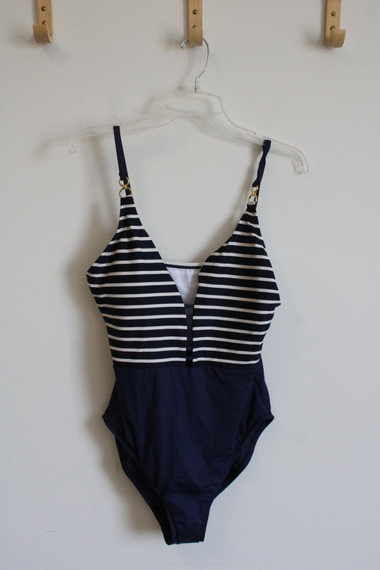 LA Blanca Indigo And White Striped Swimsuit | 12
