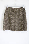 Exact Change Olive Green Black Floral Wrap Skirt | 2