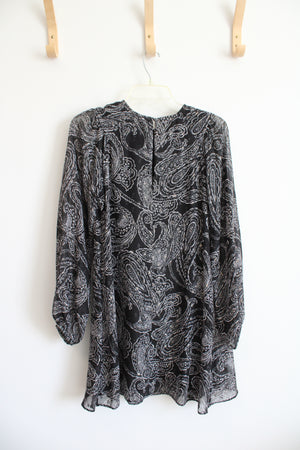 NEW Calvin Klein Black & White Paisley Patterned Dress | 4