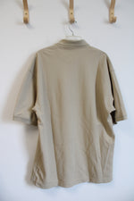 Dockers Golf Tan Ribbed Polo Shirt | L