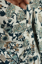 Talbots Green Blue Printed Wrap Top | XL