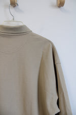 Dockers Golf Tan Ribbed Polo Shirt | L