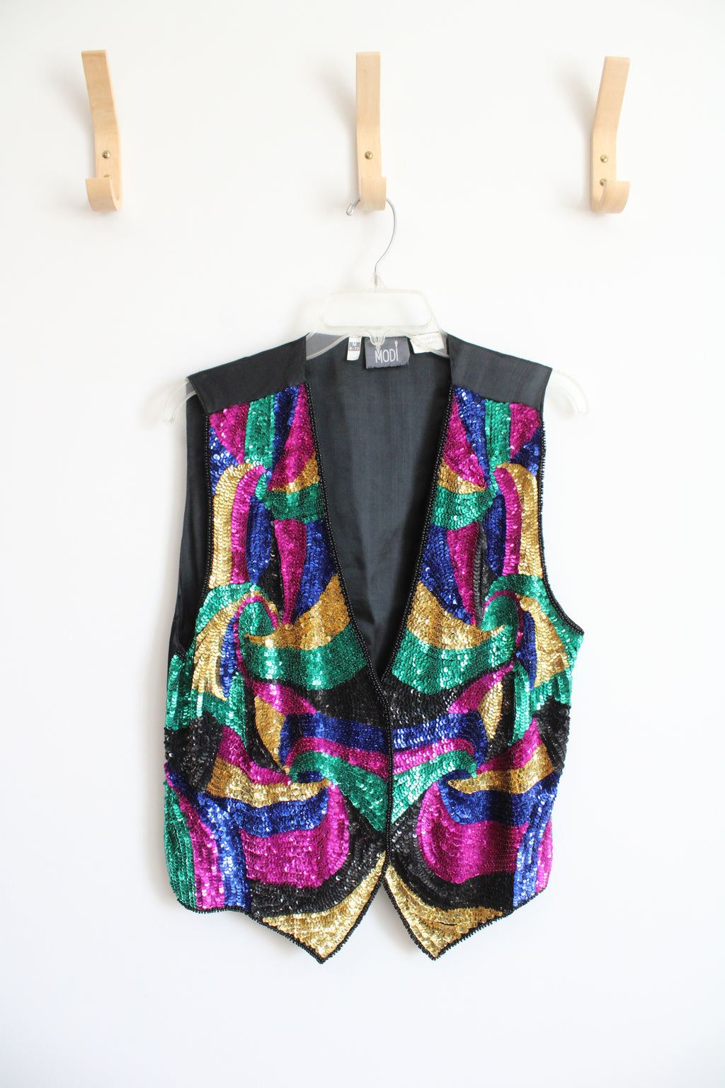 Modi Vintage Colorful Sequined Vest | M (8/10)