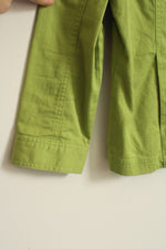 AMI Green Button Front Collared Light Jacket with Decorative Buttons | S