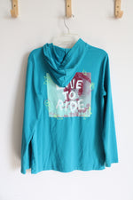 Tek Gear Blue Live To Ride Lightweight Hoodie | Youth L (14/16)