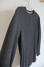 Architect Jean Co. Gray Waffle Knit Long Sleeved Shirt | M