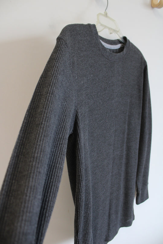 Architect Jean Co. Gray Waffle Knit Long Sleeved Shirt | M