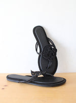 Tory Burch Knotted Millar Pave Black Sandals | Size 41