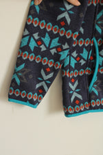 L.L. Bean Tribal Printed Pullover Sweater Jacket | S