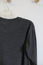Architect Jean Co. Gray Waffle Knit Long Sleeved Shirt | M