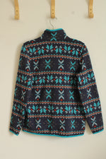 L.L. Bean Tribal Printed Pullover Sweater Jacket | S