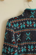 L.L. Bean Tribal Printed Pullover Sweater Jacket | S