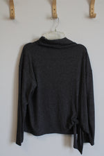 Vera Wang Gray Long-Sleeve Pull Over | L