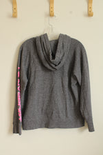 DKNY Sport Gray Hoodie with Pink Text | M