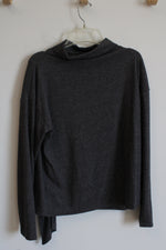 Vera Wang Gray Long-Sleeve Pull Over | L