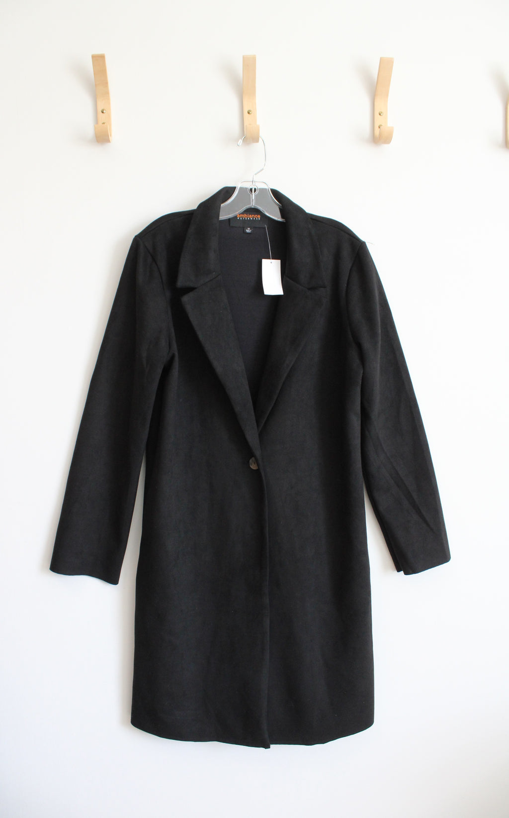 NEW Ambiance Outerwear Black Long Jacket | M