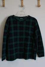 Lands' End Checkered Long-Sleeved Shirt | L