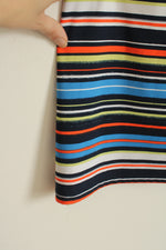 Ruby Rd. Orange Striped Athletic Top With Collar Snaps | XL