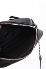 NEW Rebecca Minkoff Quilted Black Silver Studded Crossbody Bag