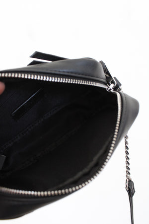 NEW Rebecca Minkoff Quilted Black Silver Studded Crossbody Bag