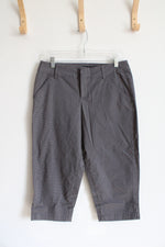 Lee Natural Fit Gray Polka Dot Capri Pants | 8