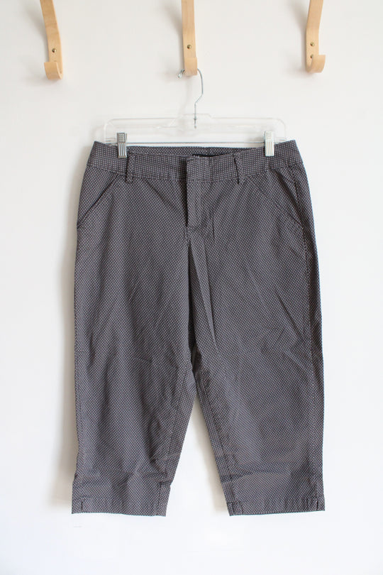 Lee Natural Fit Gray Polka Dot Capri Pants | 8